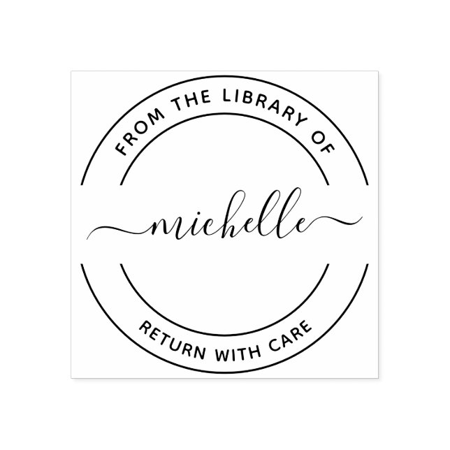 From The Library Of Script Rubber Stamp (Imprint)
