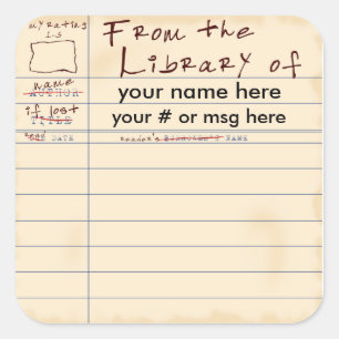 From the Library of Square Sticker