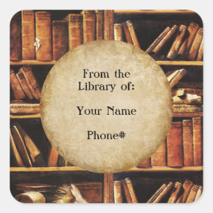 From the Library of... Square Sticker
