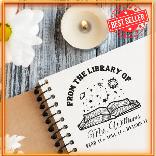 From The Library Of Stars & Sun Book Teacher Self-inking Stamp