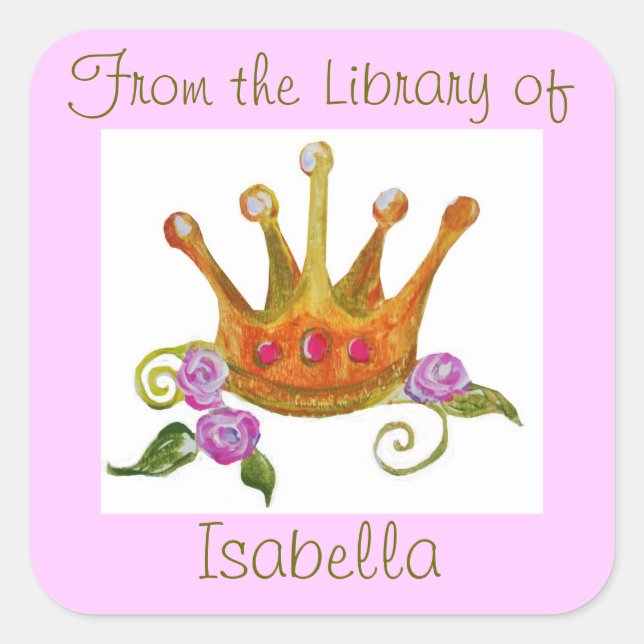 "From the Library of" Sticker (customisable) (Front)