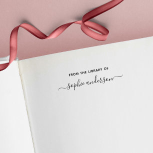 From The Library Of Trendy Script Name Self-inking Stamp