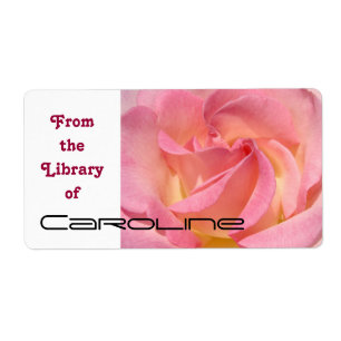 From the Library of Your Name Book Tags Rose