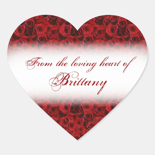 From the loving heart of roses custom stickers (Front)