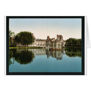 From the park, Fontainebleau Palace, France vintag
