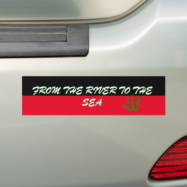 From the River to The Sea Bumper Sticker (On Car)