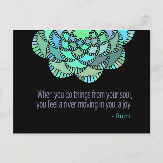 From the Soul Rumi Quote Postcard (Front)