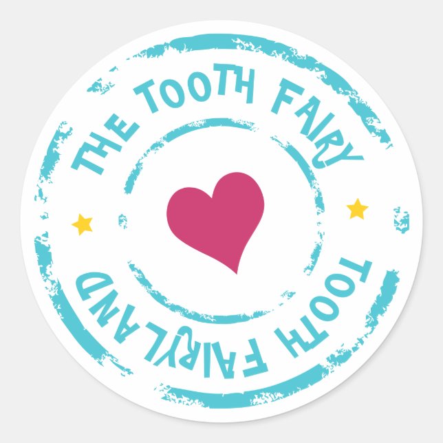 From “The Tooth fairy” “Tooth fairy Stamp Sticker  (Front)