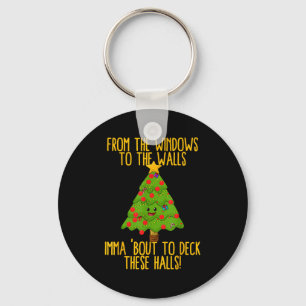 From The Window To The Wall Christmas Tree Em Xmas Key Ring