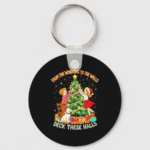 From The Windows To Walls Deck These Halls Christm Key Ring