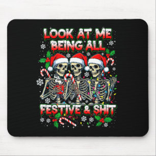 From The Windows To Walls Deck These Halls Raccoon Mouse Mat