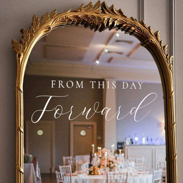From This Day Forward Elegant Script Wedding Window Cling (From This Day Forward Elegant Script Wedding Window Cling)
