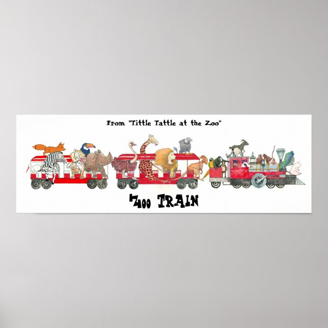From "Tittle Tattle at the Zoo", Zoo Train Poster (Front)