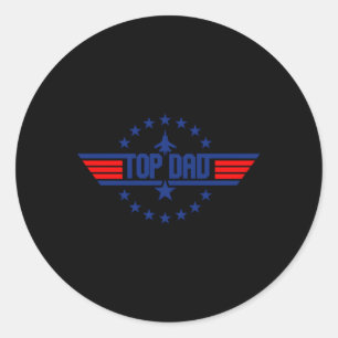 From Top Dad Father'S Day Classic Round Sticker