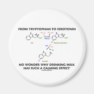 From Tryptophan To Serotonin (Chemistry Humour) Magnet
