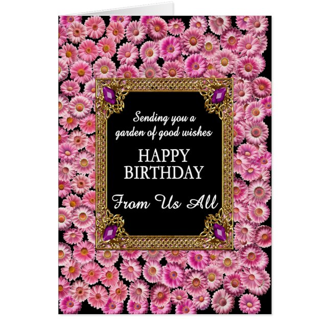 From Us All Birthday Pink Daisies (Front)