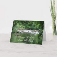 From us Both a birthday card showing a river