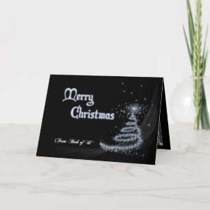 From us both, a Black and white Christmas card