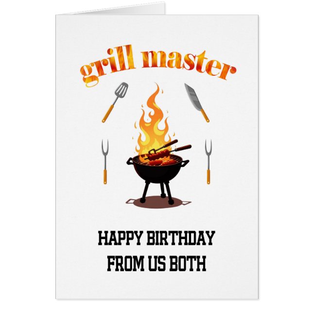 From Us Both Grill Master Birthday  (Front)