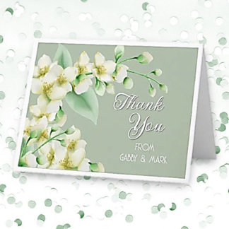 From Us! Floral Personalised Thank You Card