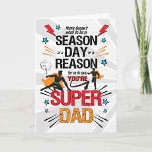 FROM US Super Dad Father's Day Comic Book Card
