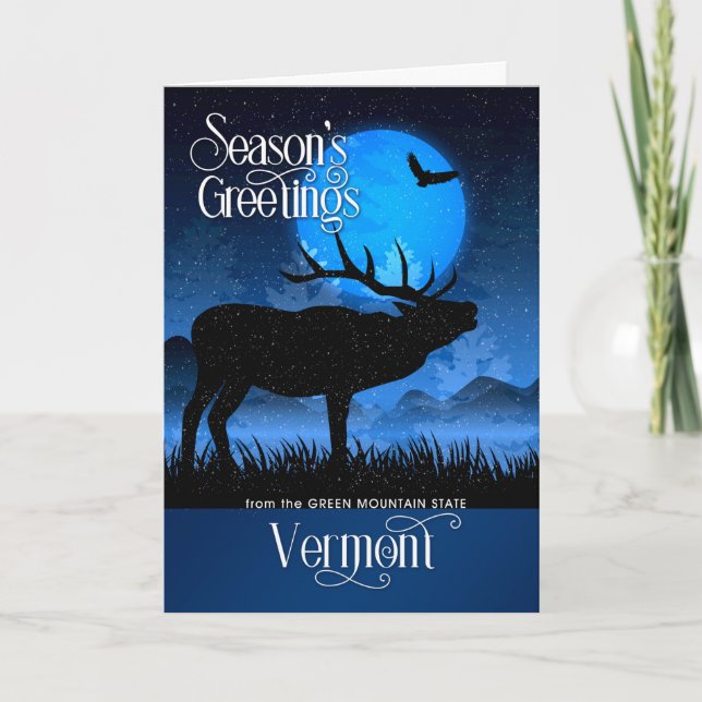 from Vermont Season's Greeting Woodland Moose Holiday Card (Front)