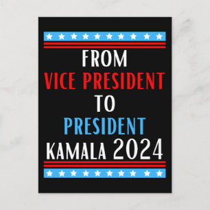 From Vice President To President Kamala 2024 VP Ka Holiday Postcard