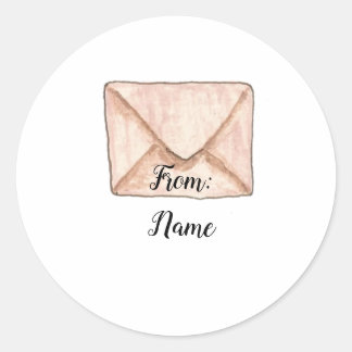 From Watercolor Envelope Sticker