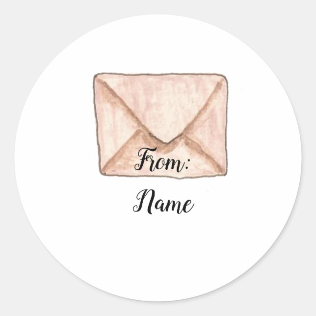 From Watercolor Envelope Sticker  (Front)