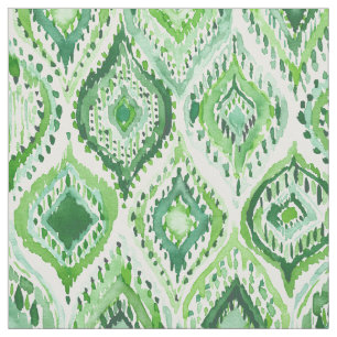 FROM WITHIN Green Moroccan Ogee Fabric