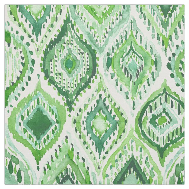 FROM WITHIN Green Moroccan Ogee Fabric (Swatch)