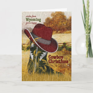 from Wyoming Cowboy Christmas Western Boot Holiday Card