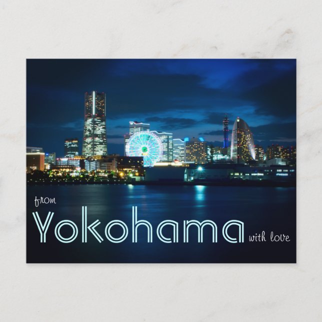 From Yokohama Minatomirai With Love Bay Port Japan Postcard (Front)