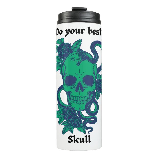 From your best, skull thermal tumbler (Front)
