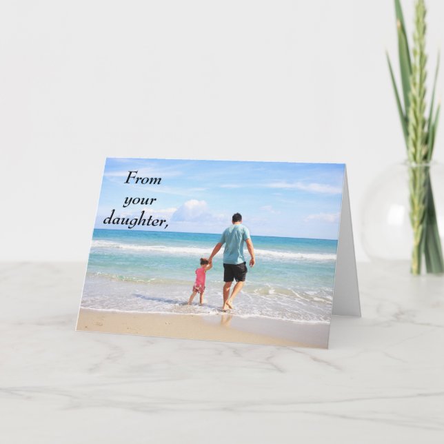 From Your Daughter Happy Father's Day Card (Front)