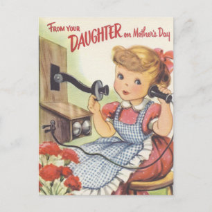 From Your Daughter on Mothers Day Postcard