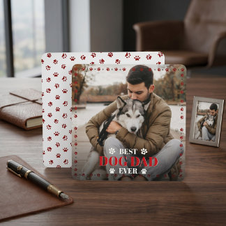 From Your Dog Red Flat Dog Dad Father's Day Holiday Card
