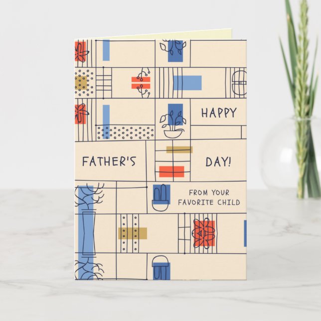 From Your Favourite Child Happy Father's Day Card (Front)