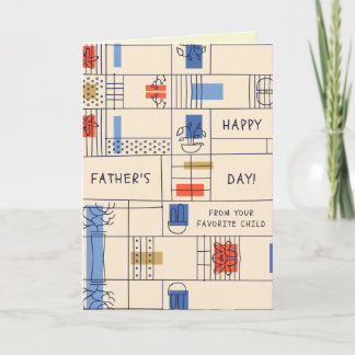 From Your Favourite Child Happy Father's Day Card