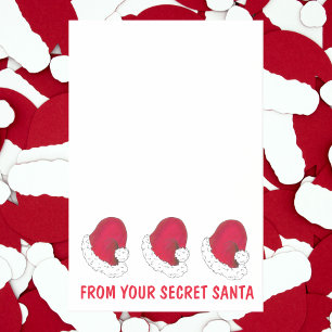From Your Secret Santa Claus Holiday Christmas Post-it Notes