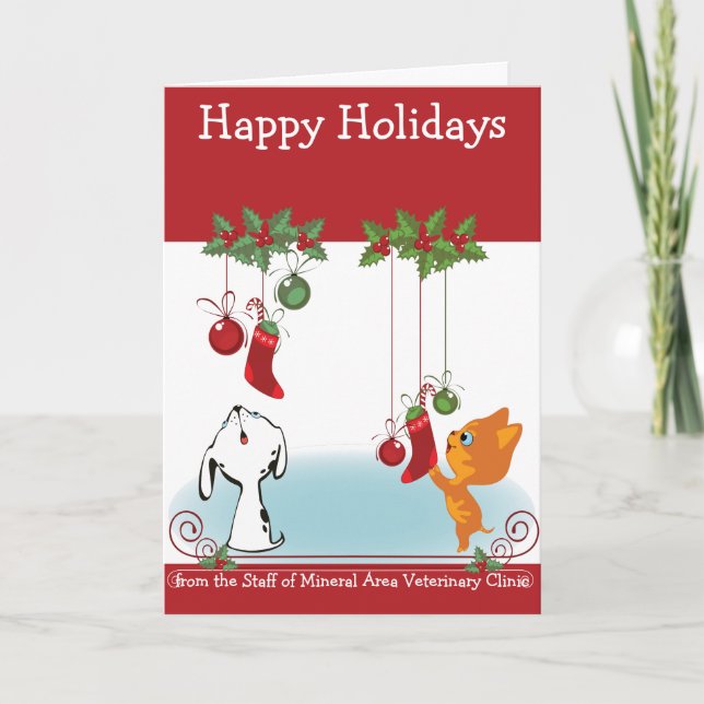 From Your Veterinary Clinic Holiday Greeting Pets (Front)