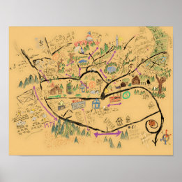 Fromville Map, Victor Map Redrawn, Horror Fan Gift Poster