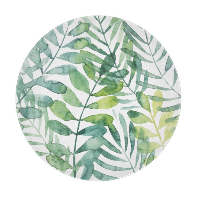 Frond Waltz - Palm Frond Leaves Cutting Board (Front)