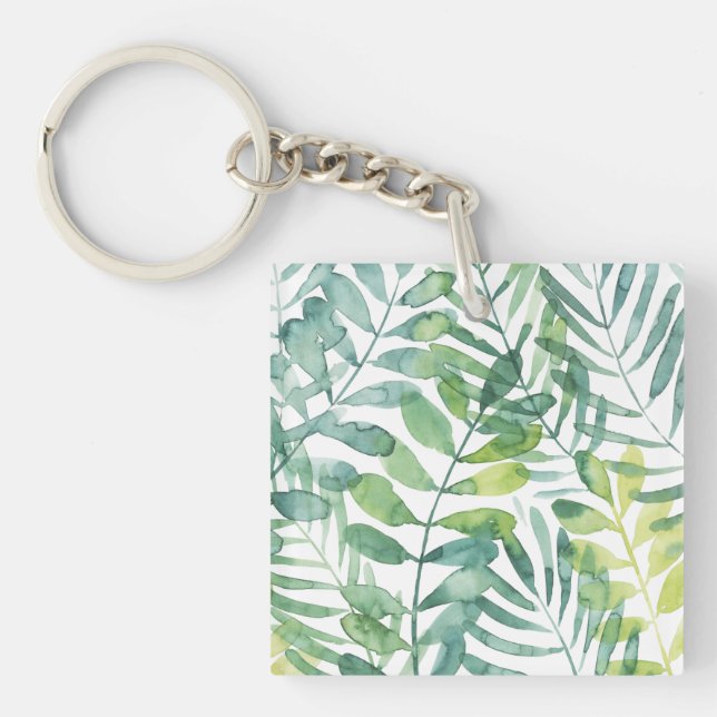 Frond Waltz - Palm Frond Leaves Key Ring (Front)