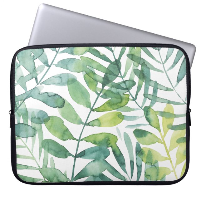 Frond Waltz - Palm Frond Leaves Laptop Sleeve (Front)