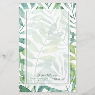 Frond Waltz - Palm Frond Leaves Stationery