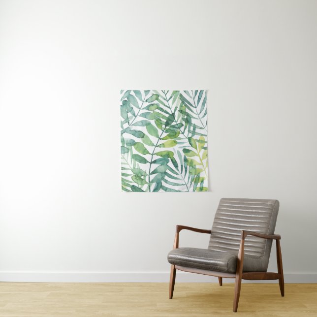 Frond Waltz - Palm Frond Leaves Tapestry (In Situ)