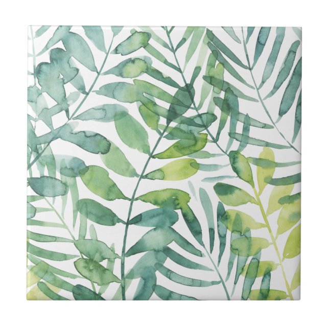 Frond Waltz - Palm Frond Leaves Tile (Front)
