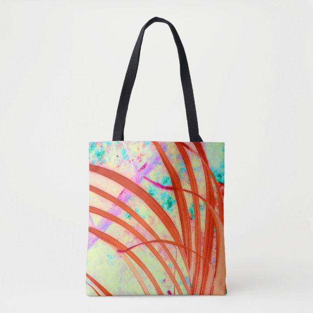 Fronds Go Red Tote Bag (Front)