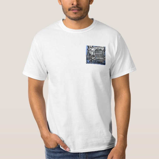 front 32ford, back flathead white t shirt (Front)